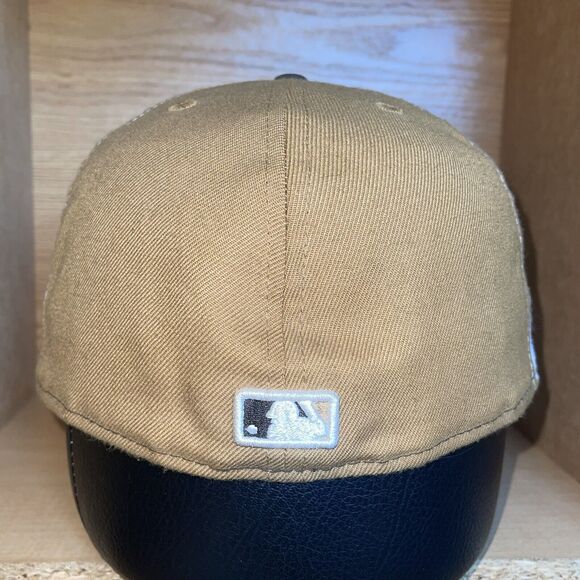 MIlwaukee Brewers New Era Fitted Hat Mens Size 7 5/8 Brown MLB Baseball Cap Rare - Picture 6 of 14